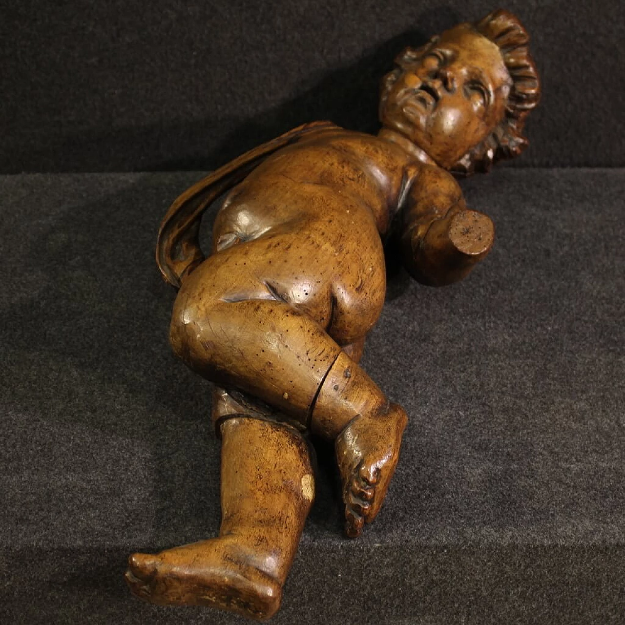 Putto, pear wood sculpture, 19th century 12