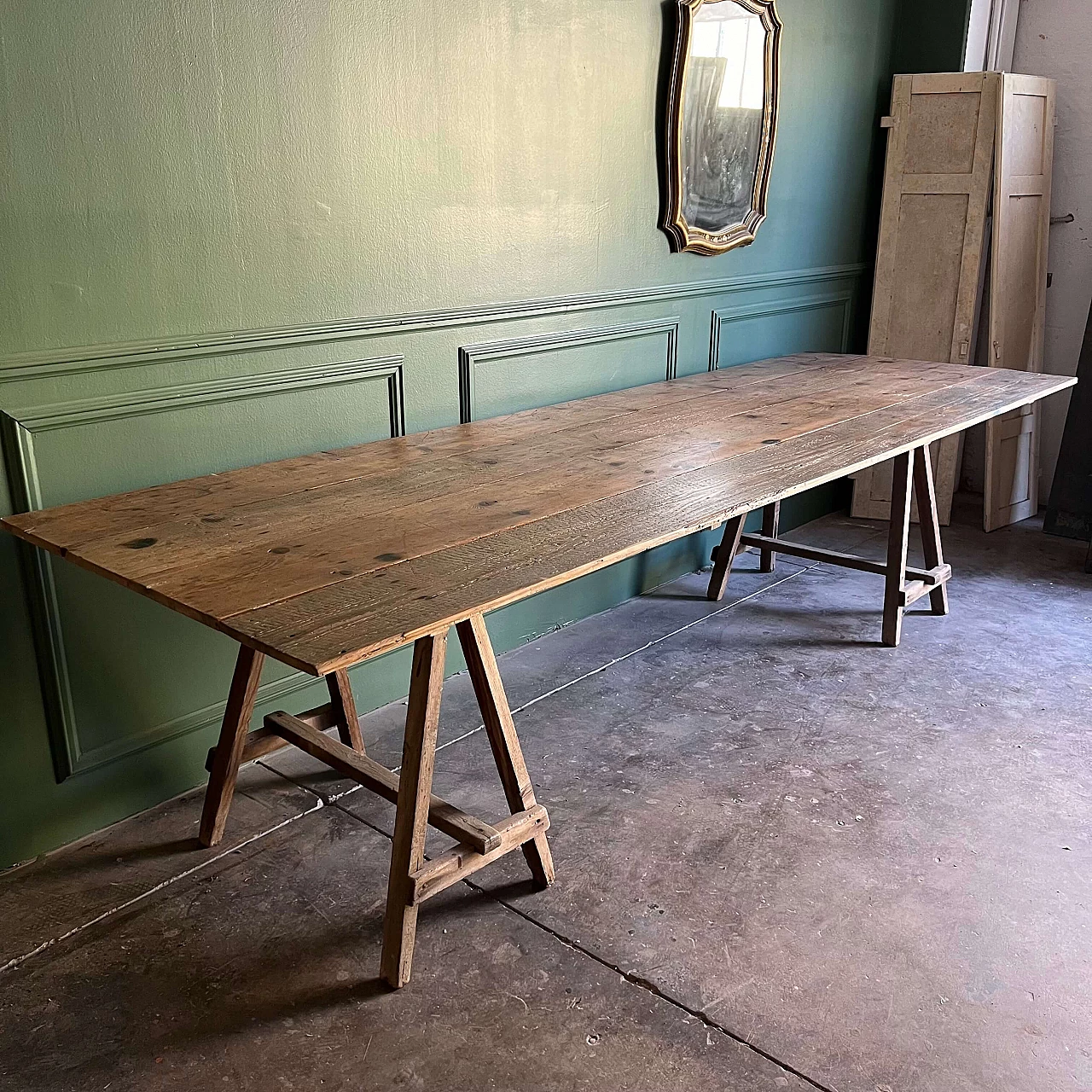 Tavolo industriale in legno, anni '20 1