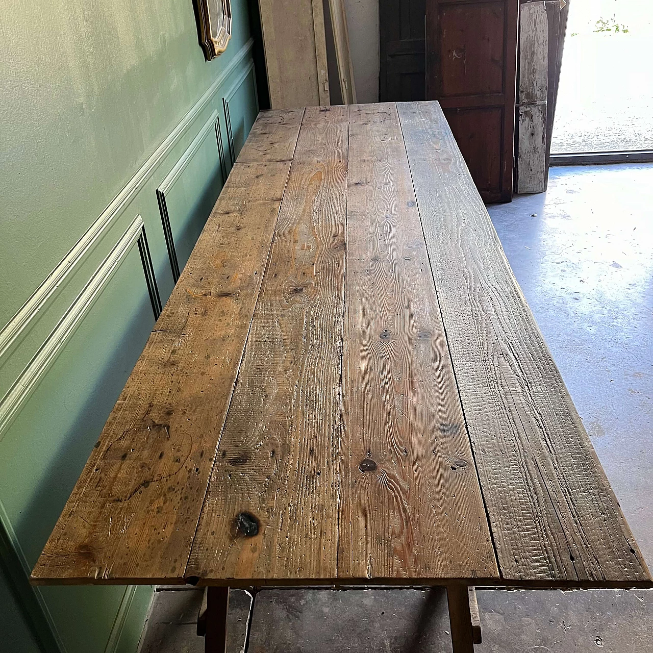 Tavolo industriale in legno, anni '20 2