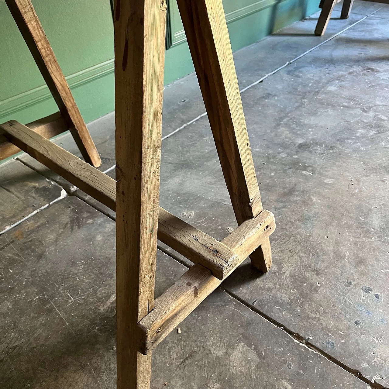 Tavolo industriale in legno, anni '20 3