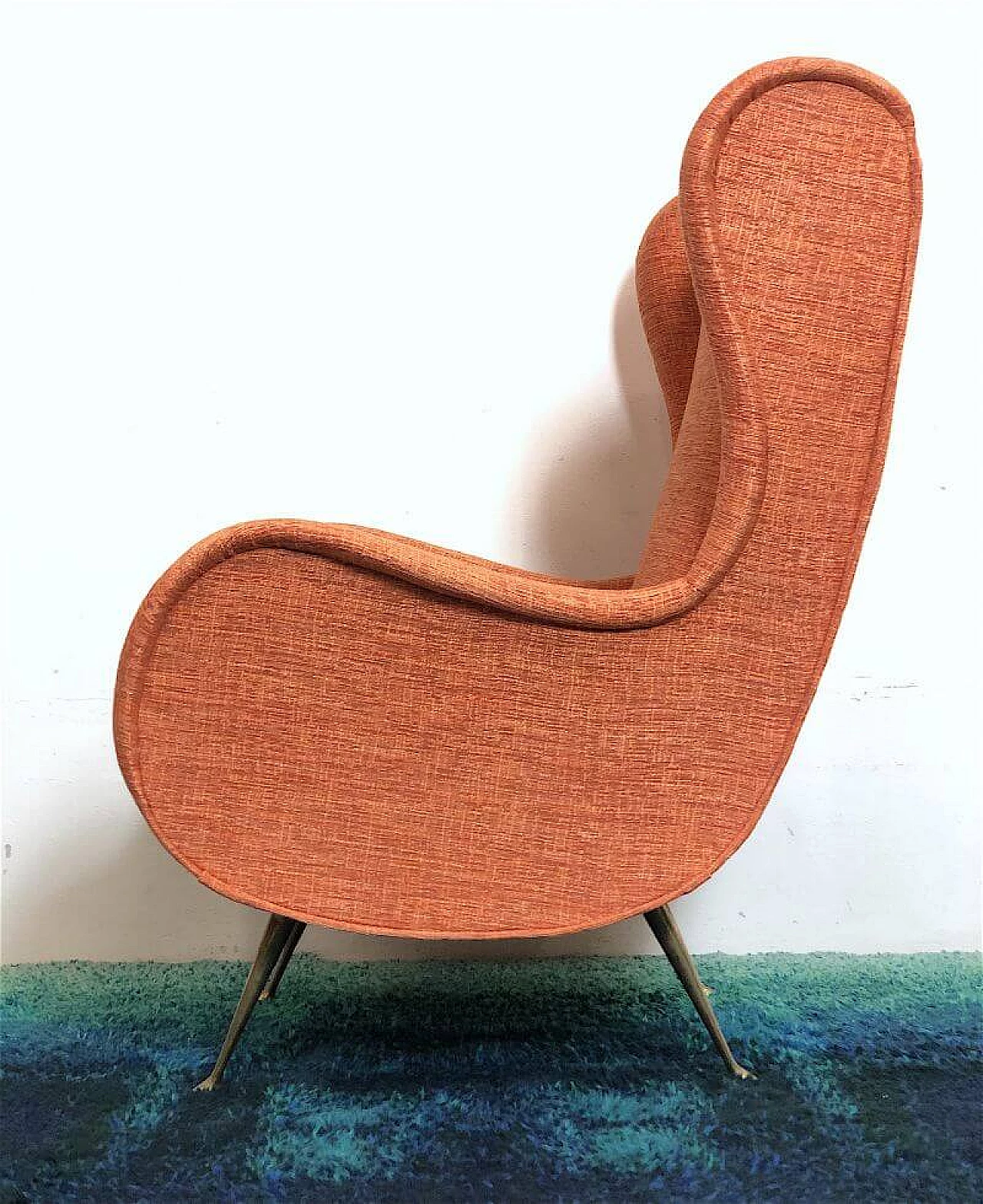 Senior armchair in wood and fabric by Marco Zanuso, 1960s 5