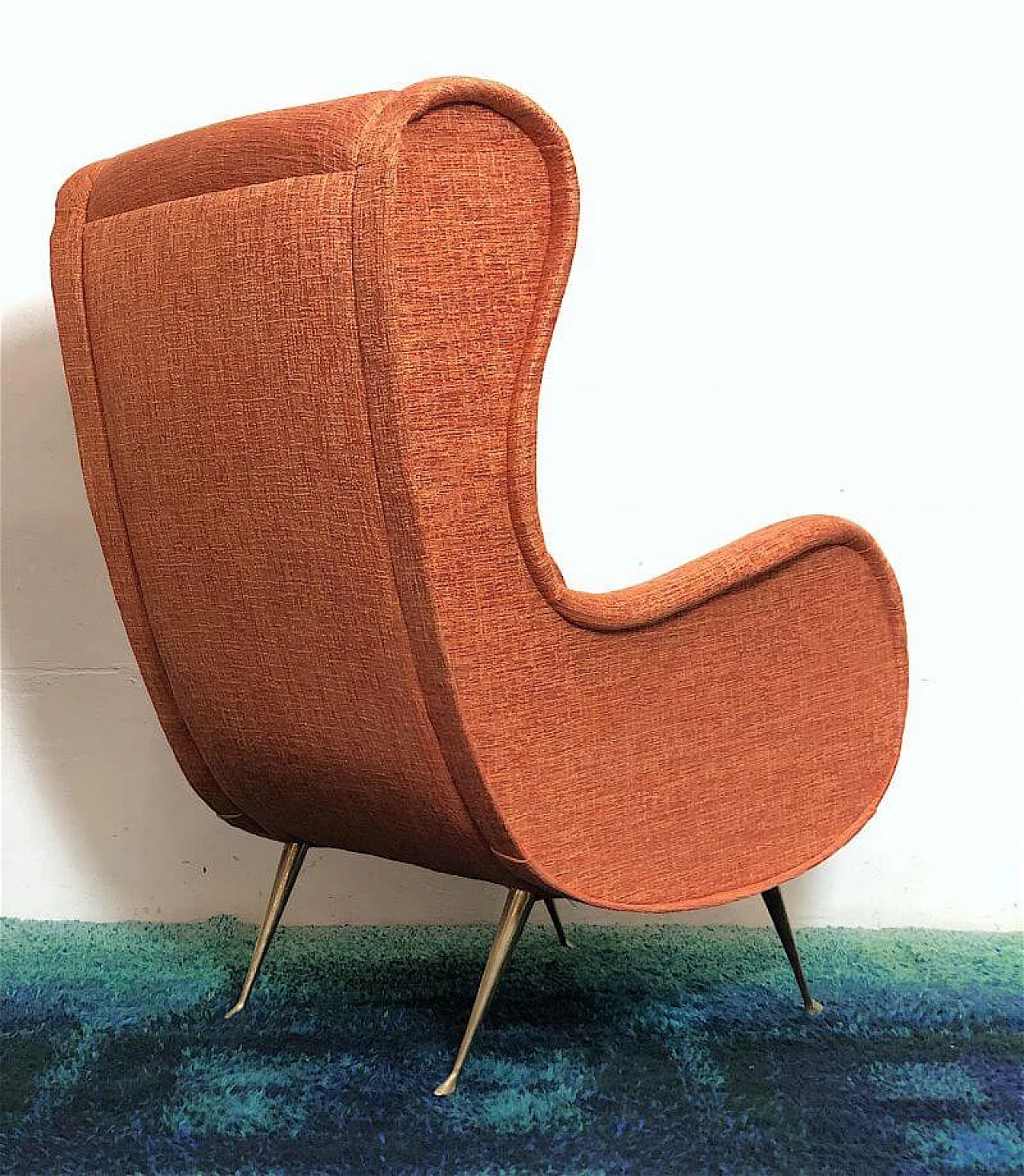 Senior armchair in wood and fabric by Marco Zanuso, 1960s 9