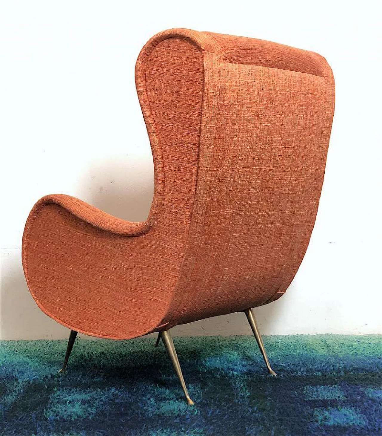 Senior armchair in wood and fabric by Marco Zanuso, 1960s 11