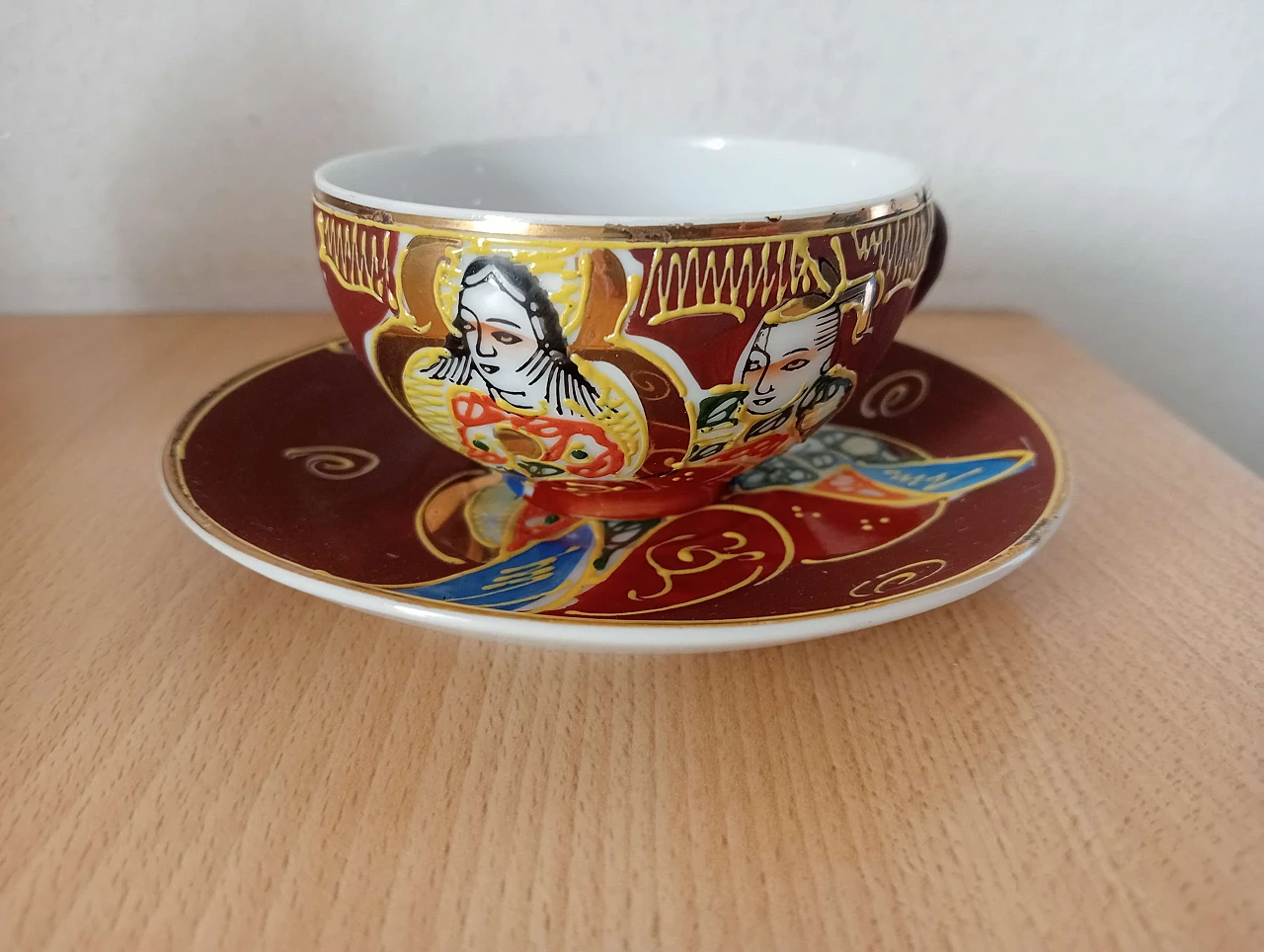 Servizio da caffè in porcellana con decoro giapponese, anni '70 3