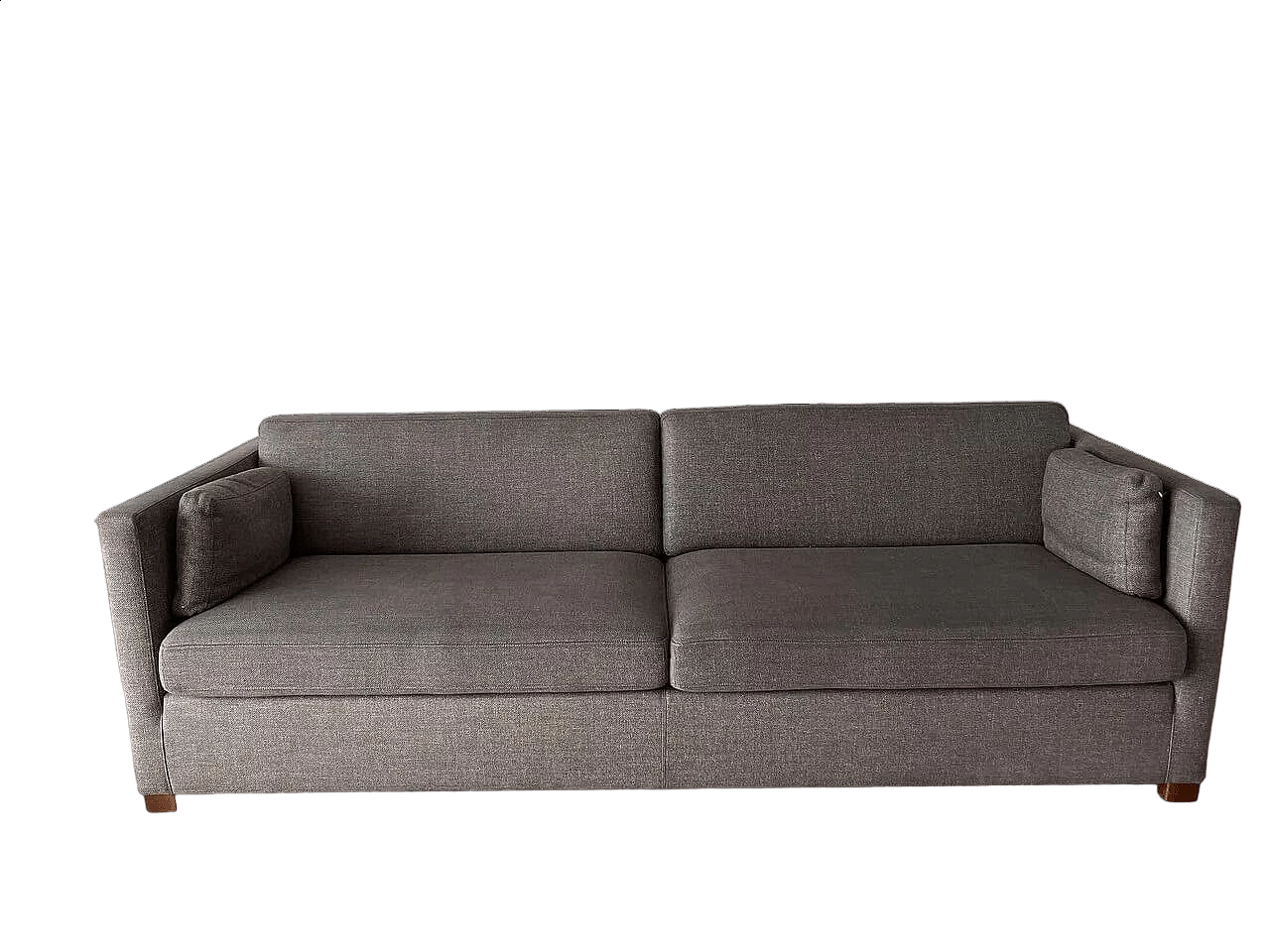 Metro three-seater sofa in grey virgin wool by Paolo Piva for Wittmann 8
