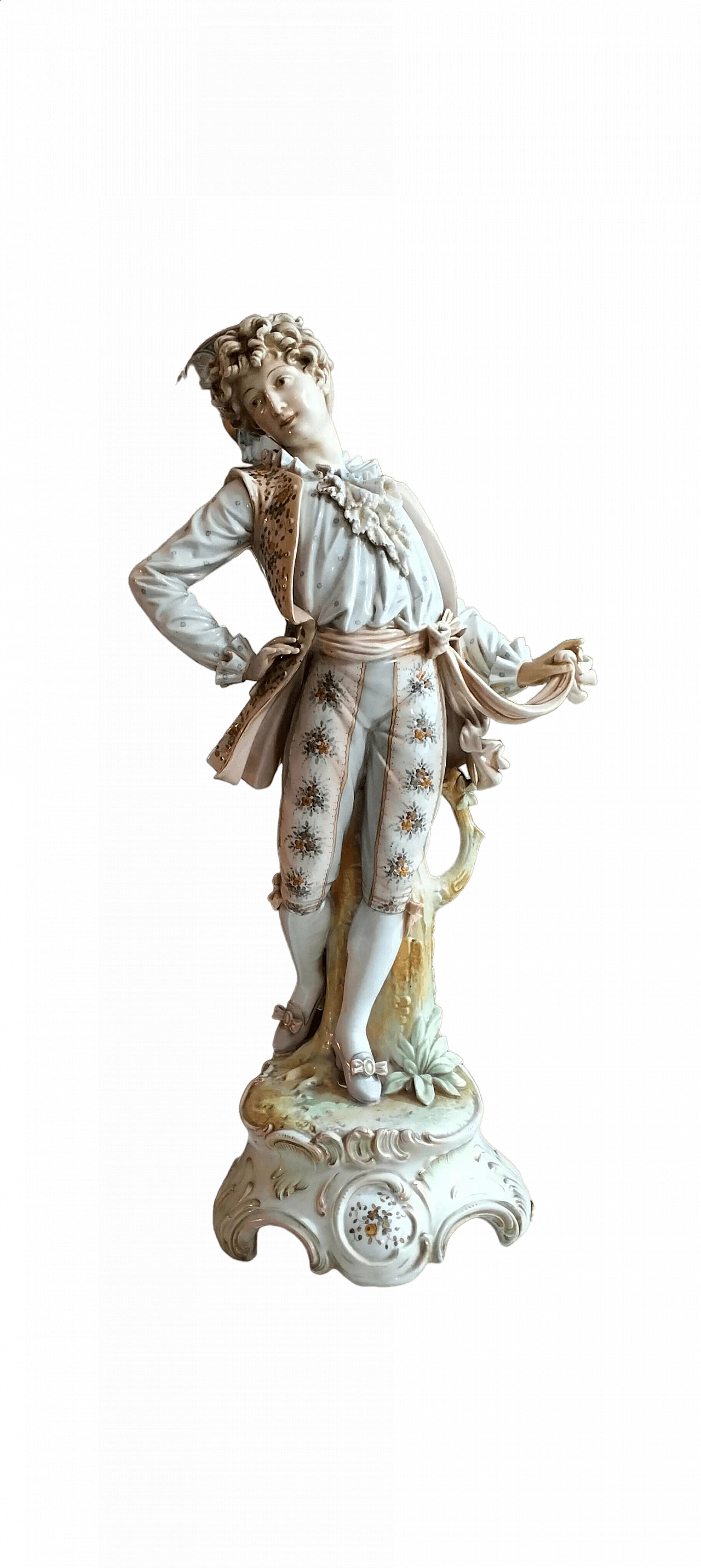 Fanciullo in porcellana dipinta a mano, anni '20 9