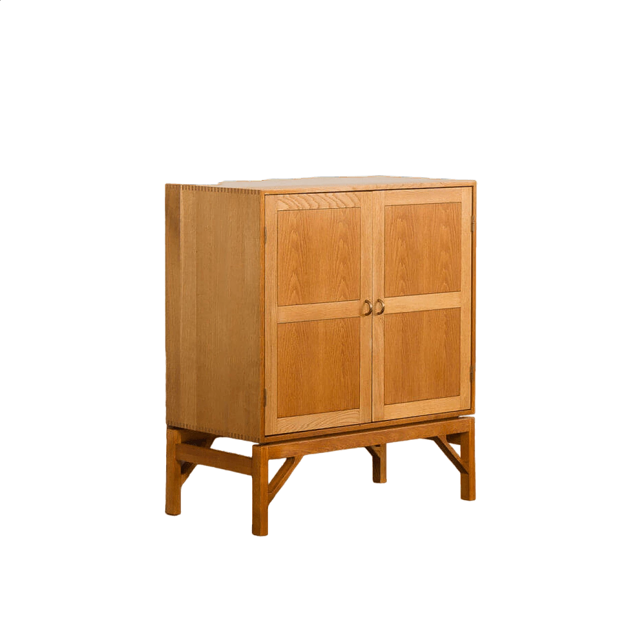 Solid oak vinyl cabinet by Christen Hvidt for Soborg Mobelfabrik, 1970s 21