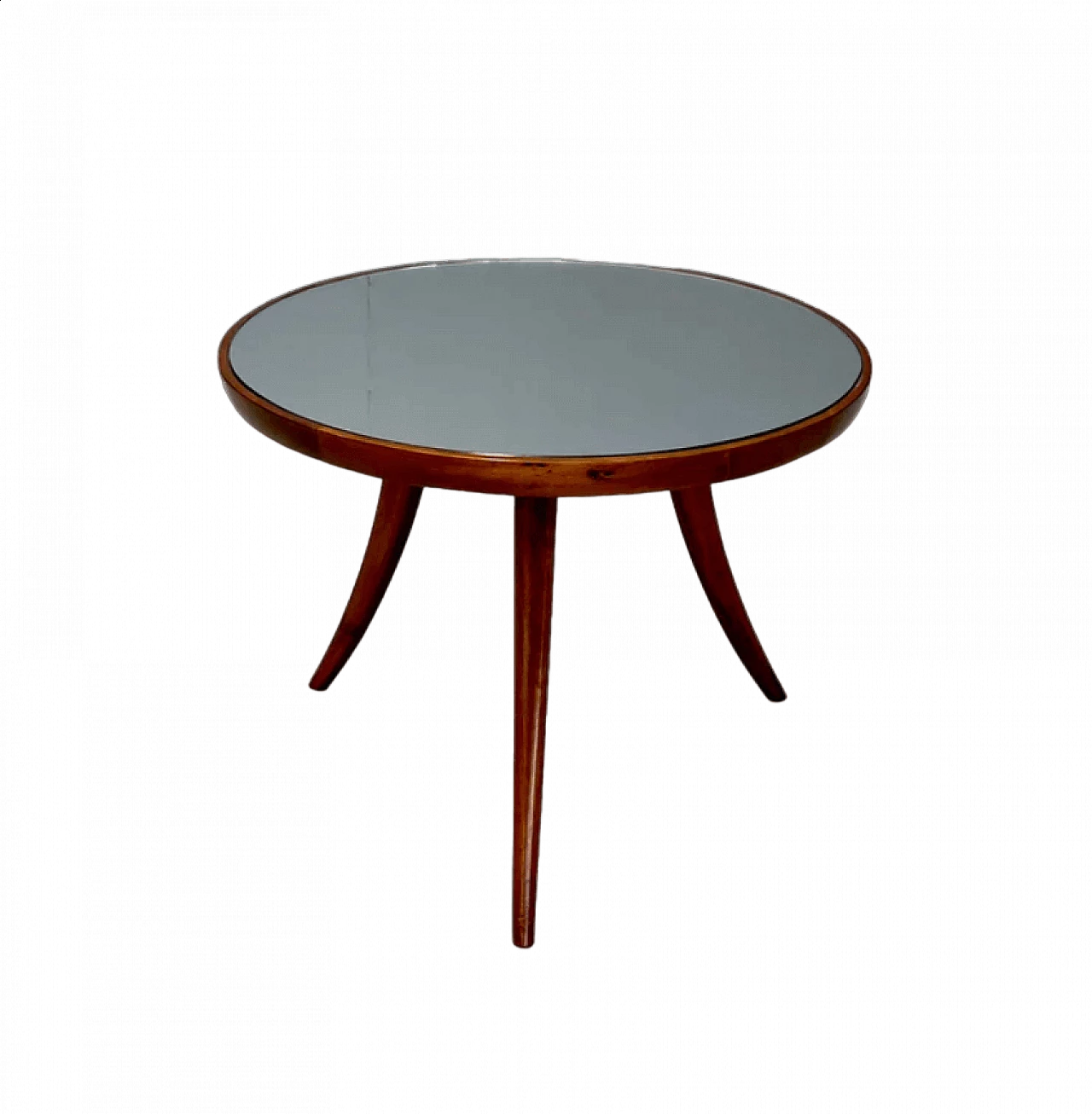 Tavolino rotondo in legno, anni '50 4