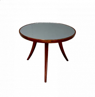 Tavolino rotondo in legno, anni '50