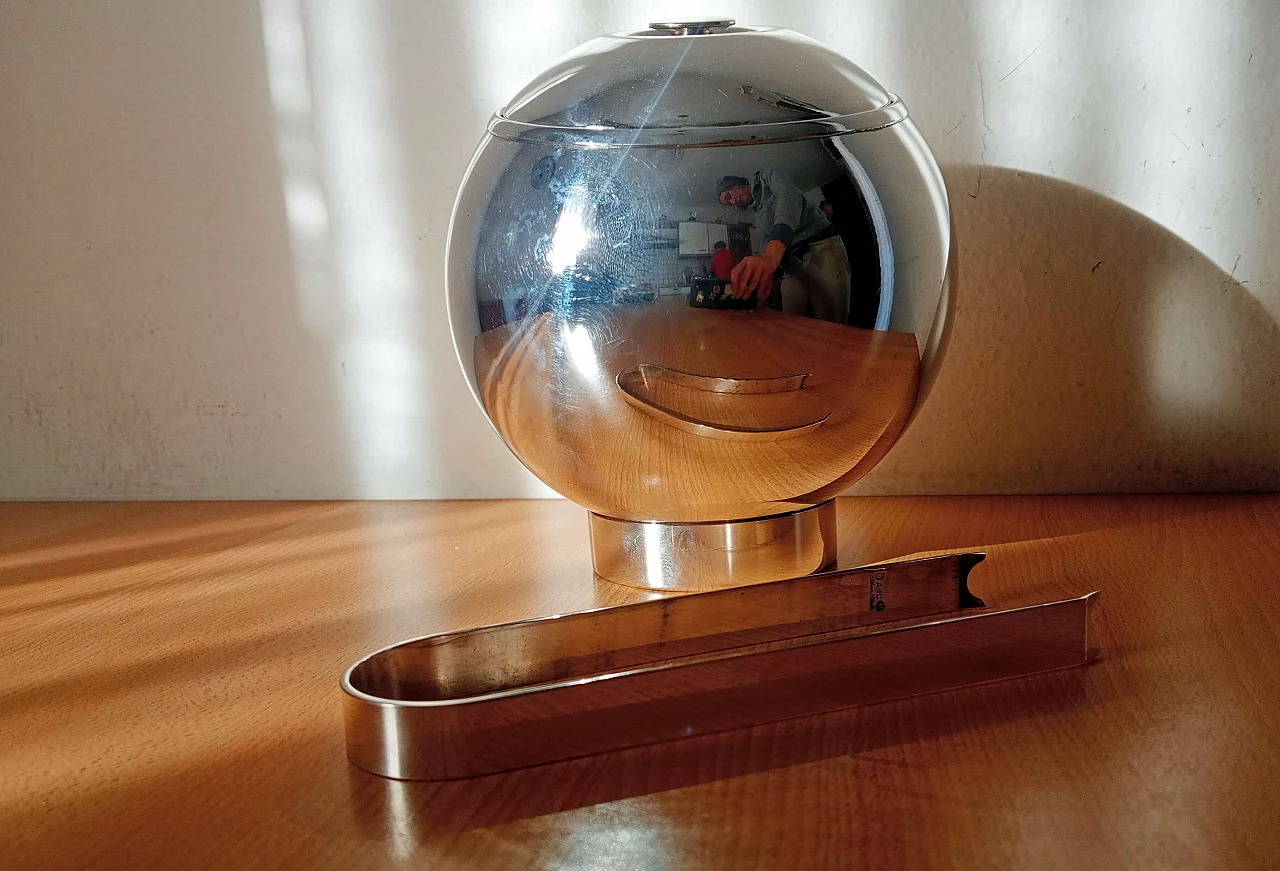 Porta ghiaccio con pinze in lega di argento di Arnolfo di Cambio, anni '70 8