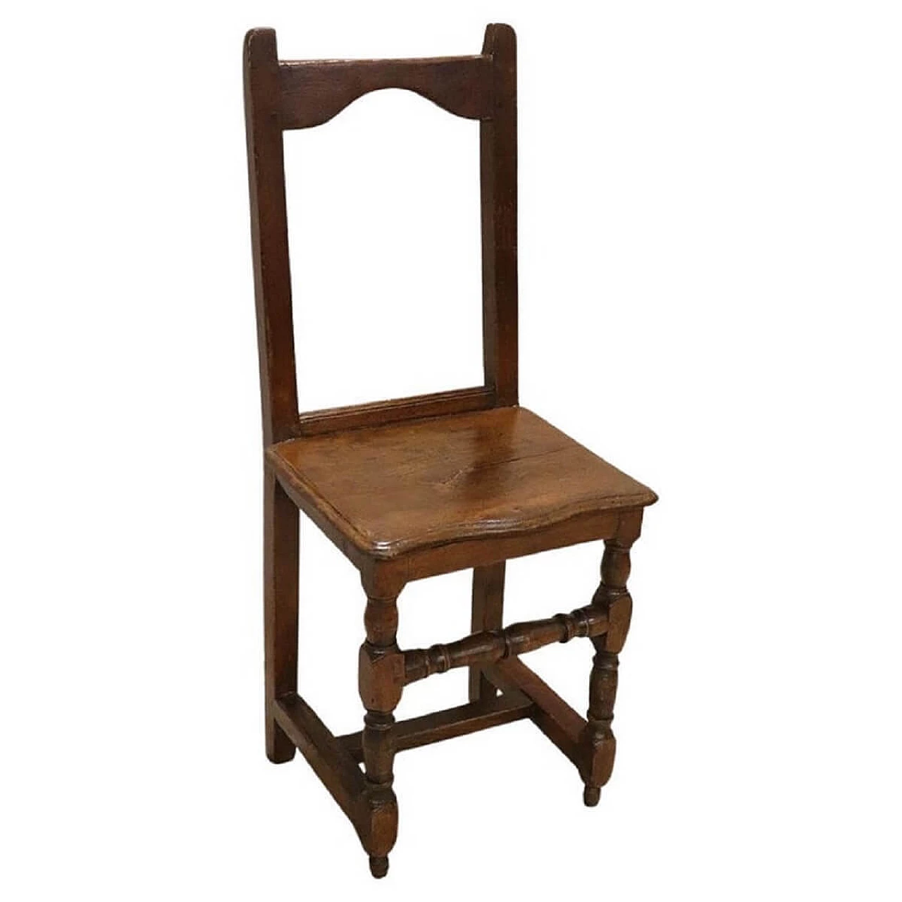 Lorraine solid walnut chair, 17th century 1