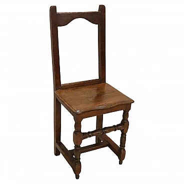 Lorraine solid walnut chair, 17th century