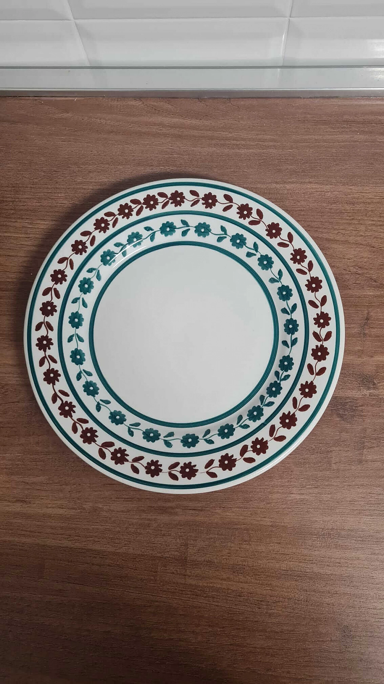 Piatto da portata Paola con decoro a ghirlandina di Richard Ginori, anni '60 6