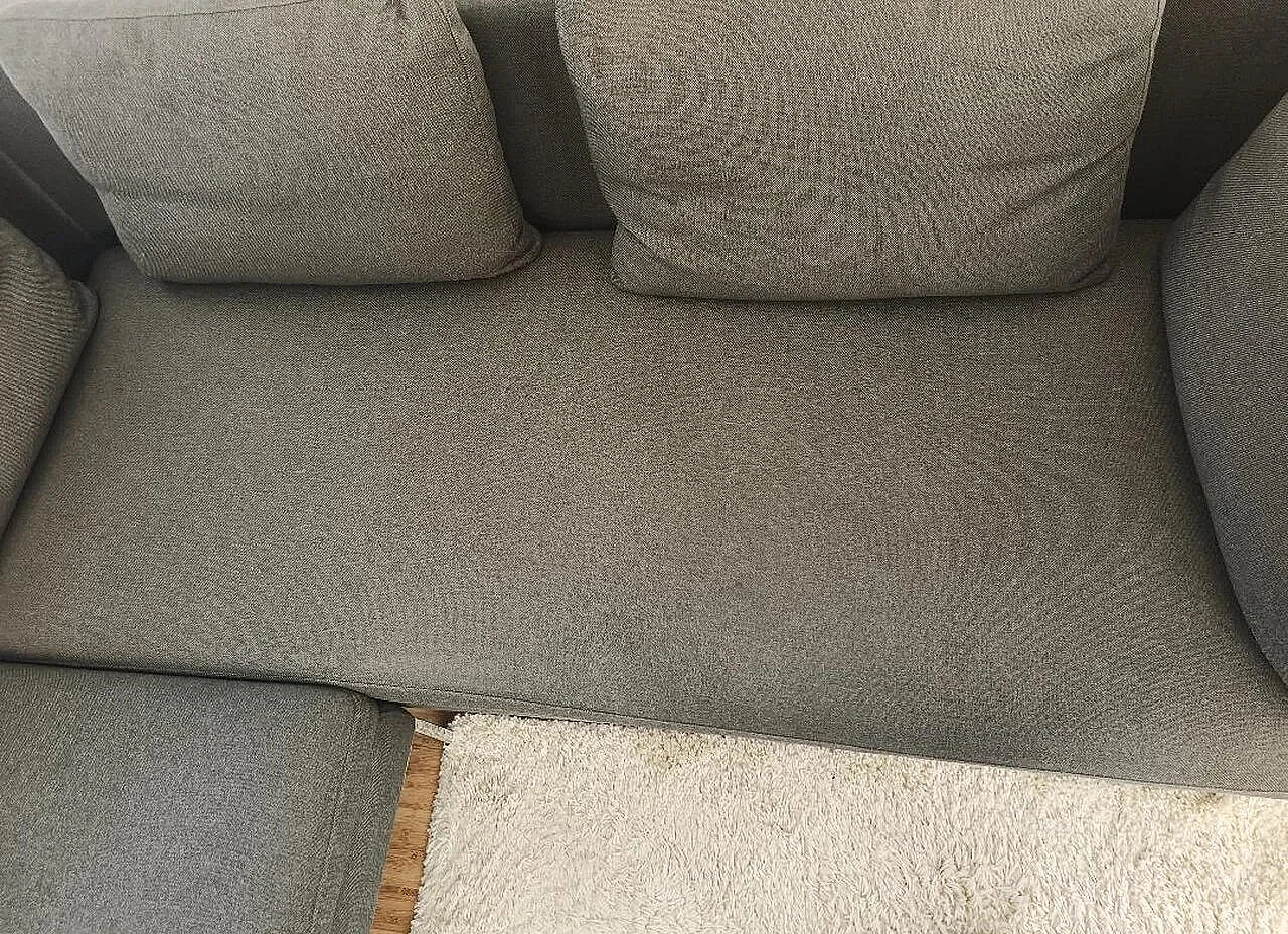 Divano angolare Luna angolare in cotone grigio talpa di Alberta Salotti 7