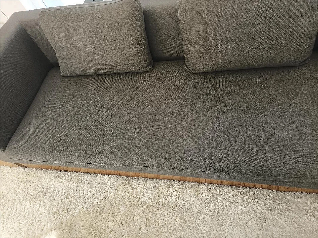 Divano angolare Luna angolare in cotone grigio talpa di Alberta Salotti 9