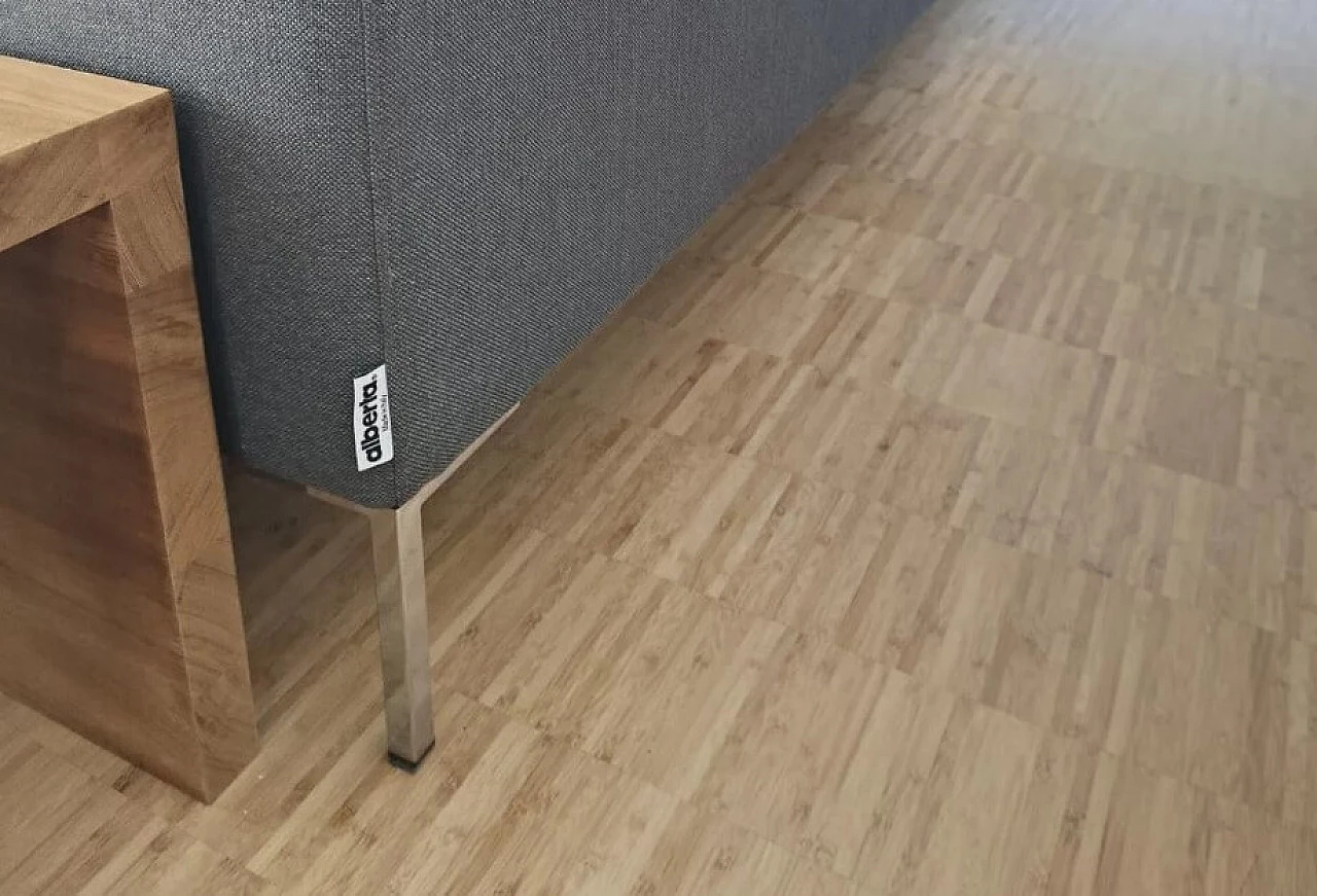 Divano angolare Luna angolare in cotone grigio talpa di Alberta Salotti 11