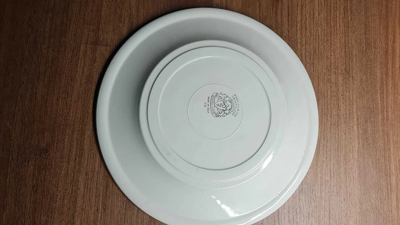 Piatto da portata Paola con decoro a ghirlandina di Richard Ginori, anni '60 7