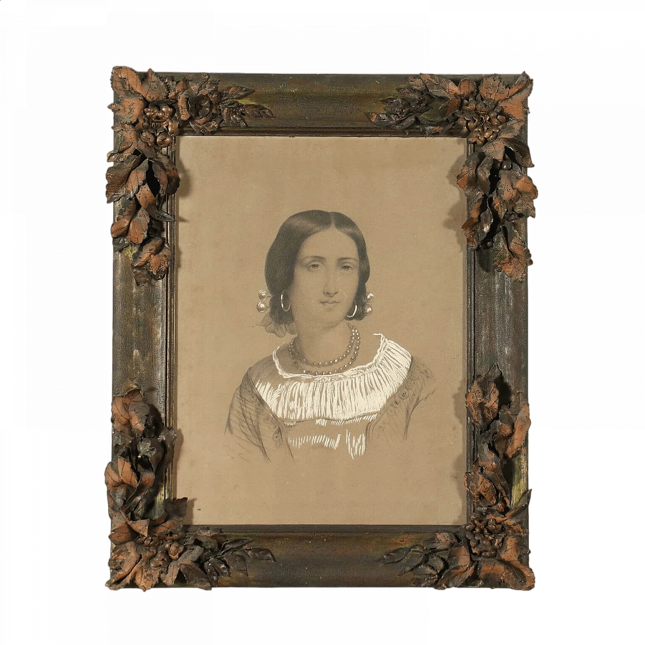 Ritratto di giovane donna, matita, carboncino e biacca su carta, 1858 10