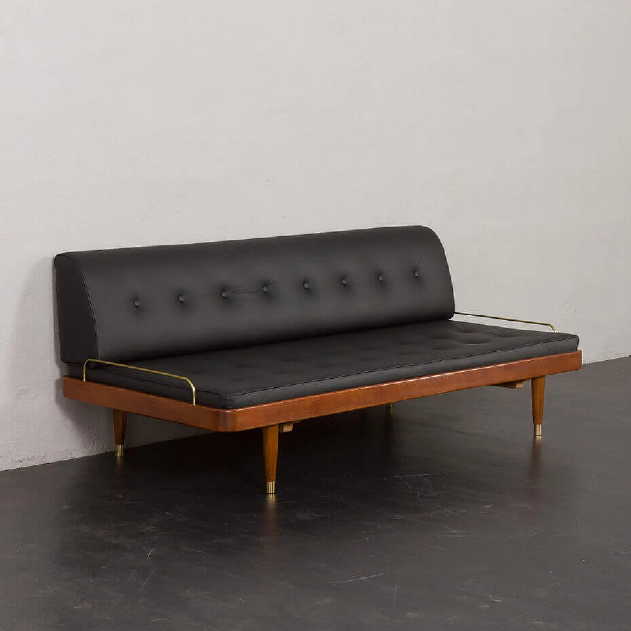 Daybed danese con schienale rimovibile e scomparto nascosto, anni '60 5