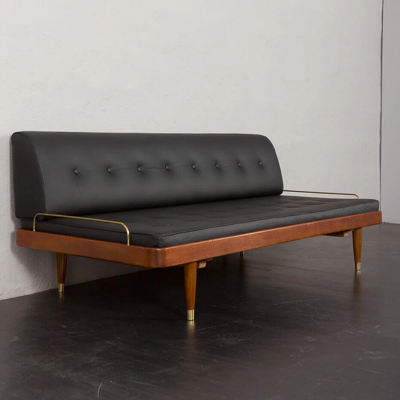 Daybed danese con schienale rimovibile e scomparto nascosto, anni '60 6