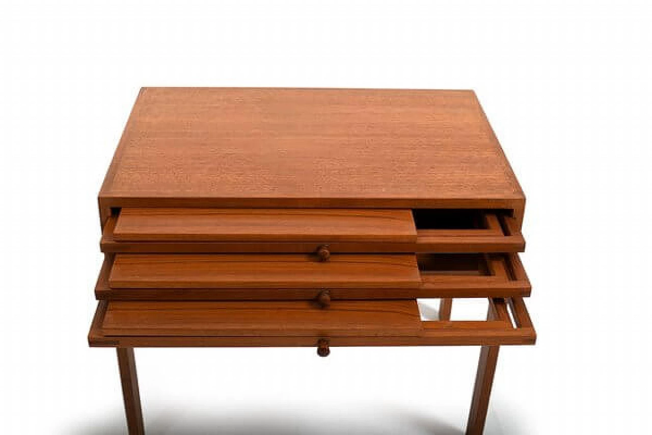 3 Folding tables and case table by Illum Wikkelsø for CFC Silkeborg, 1960s 8