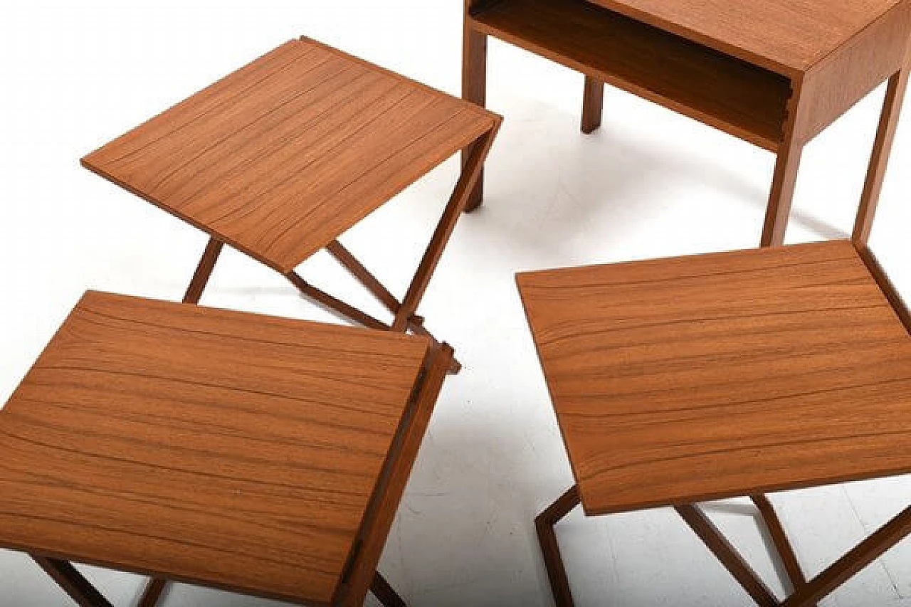 3 Folding tables and case table by Illum Wikkelsø for CFC Silkeborg, 1960s 10