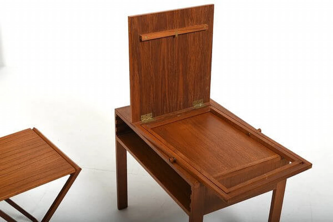 3 Folding tables and case table by Illum Wikkelsø for CFC Silkeborg, 1960s 12