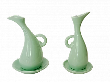 Coppia di ampolle C 233 in ceramica di Antonia Campi per per Sci Lavenia, anni '50