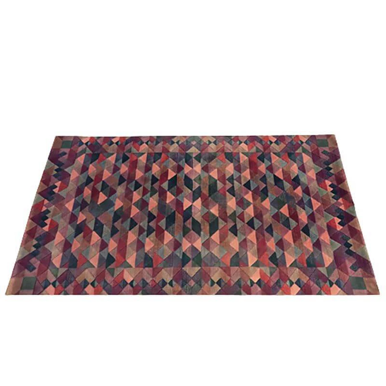 Luxor geometric wool carpet by Ottavio Missoni for T&J Vestor, 1980s 1
