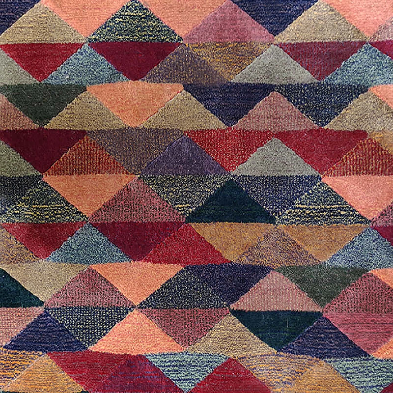 Luxor geometric wool carpet by Ottavio Missoni for T&J Vestor, 1980s 5
