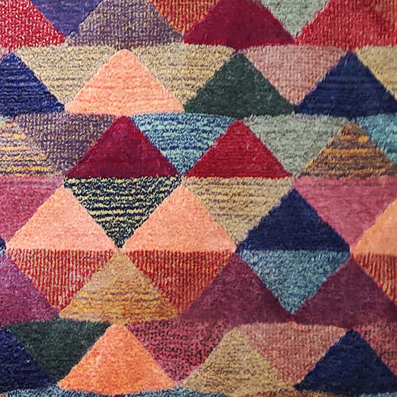 Luxor geometric wool carpet by Ottavio Missoni for T&J Vestor, 1980s 6