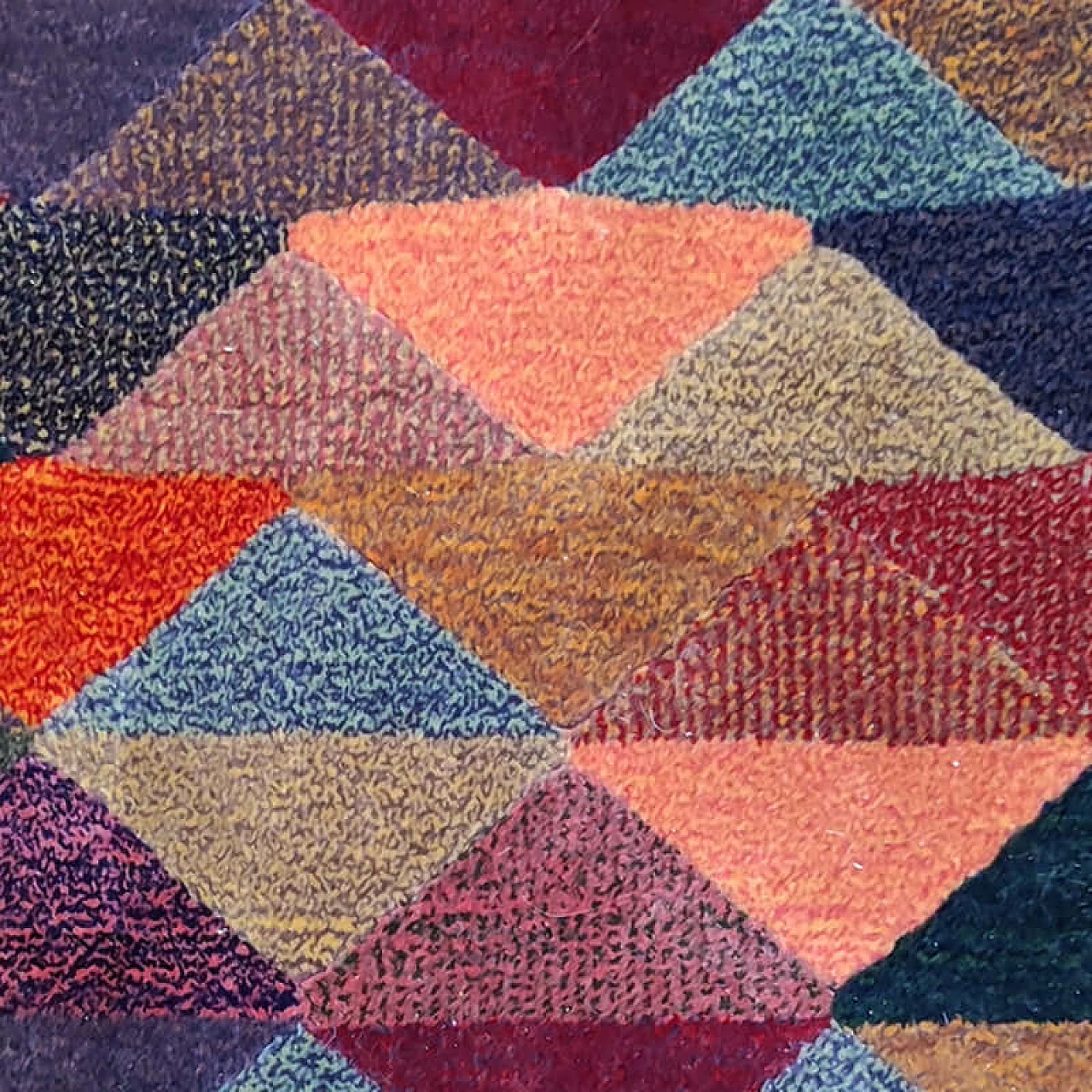 Tappeto geometrico Luxor in lana di Ottavio Missoni per T&J Vestor, anni '80 8