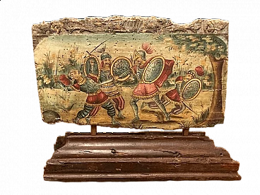 Fragment of painted Sicilian cart, 19th century