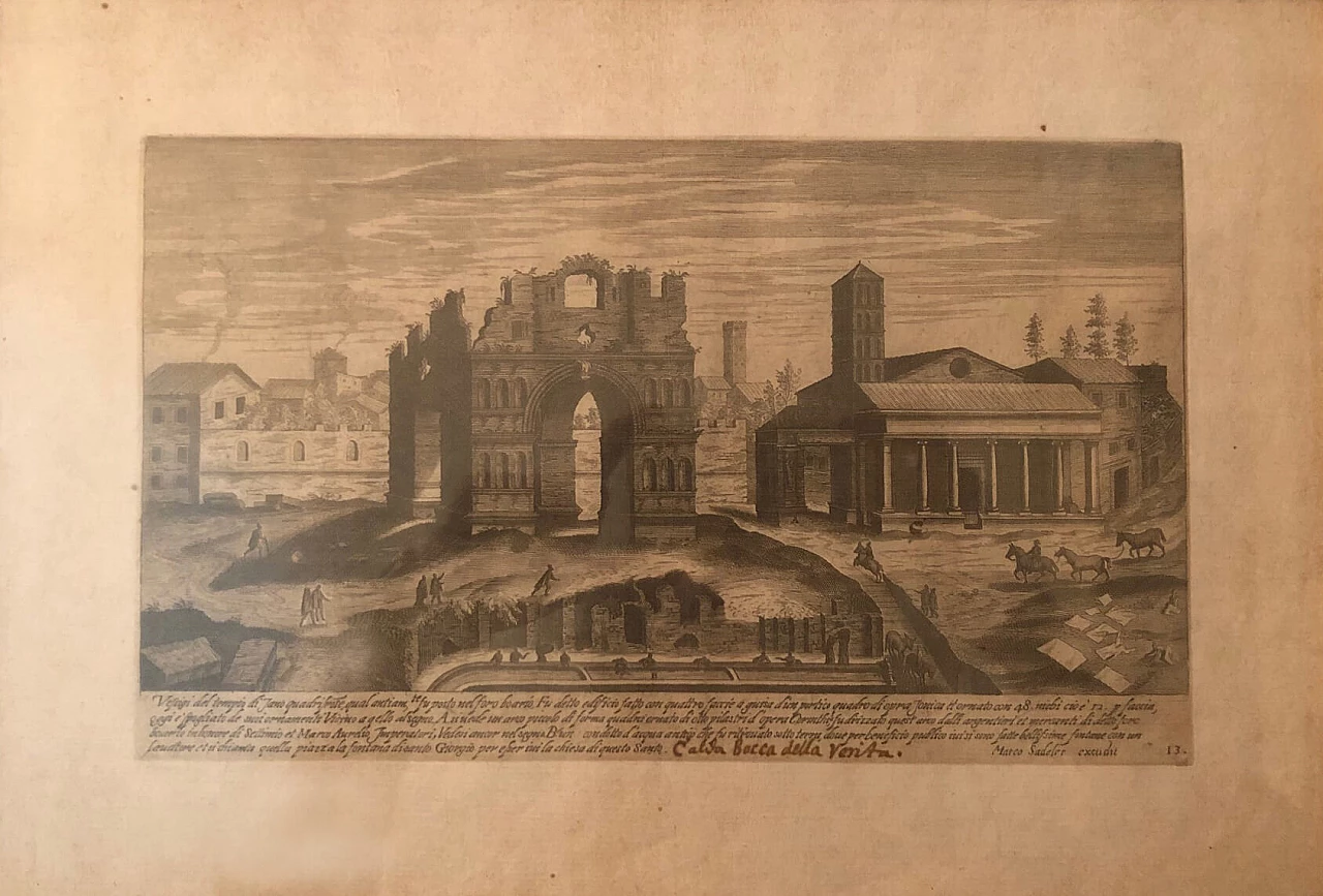 Marco Sadler, Bocca della Verità - Colosseo, coppia di stampe, '800 1