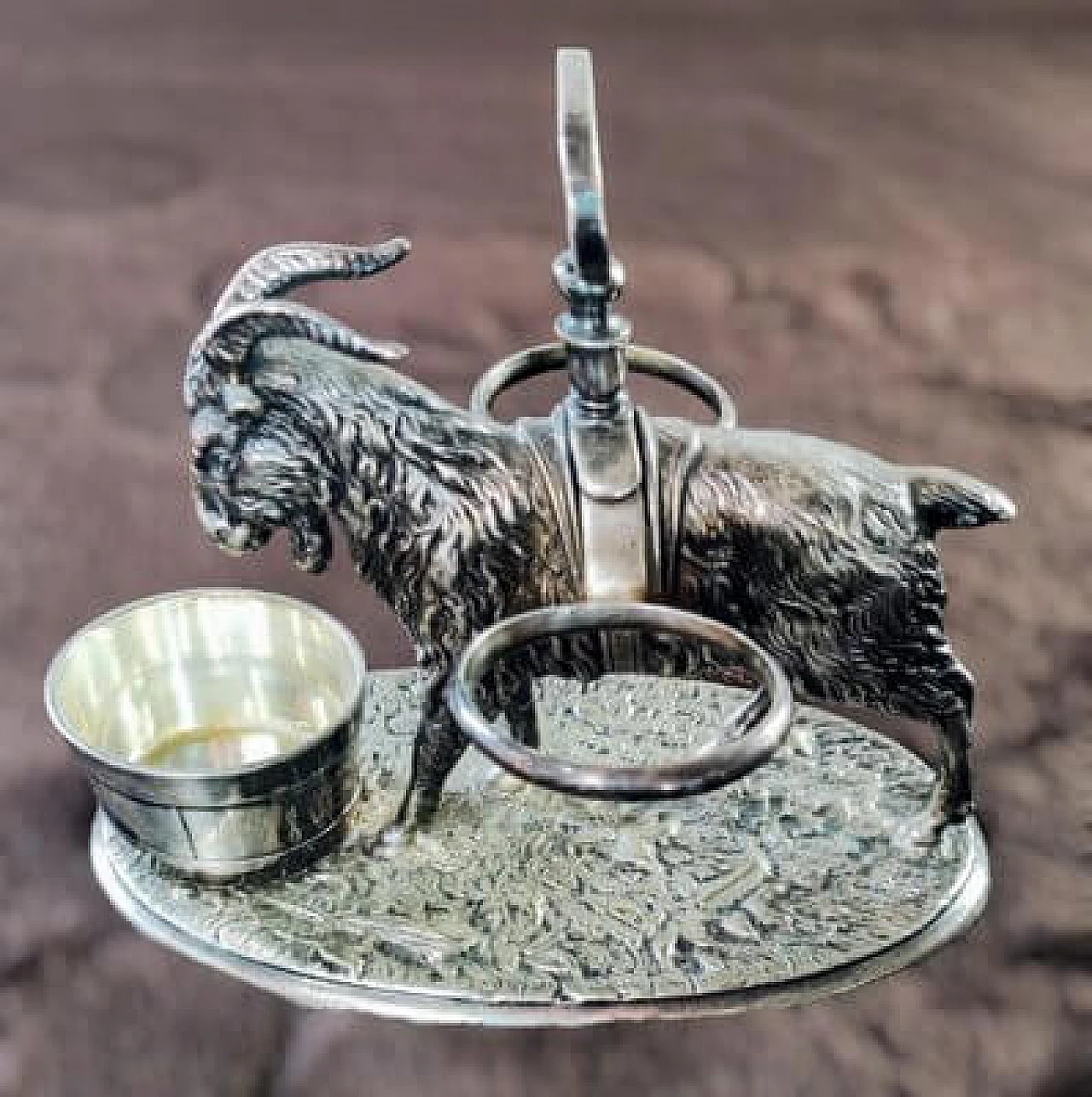Victorian table menage with silver-plated goat, 1871 13