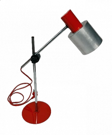 Lampada da tavolo in alluminio attribuita a Stilnovo, anni '60