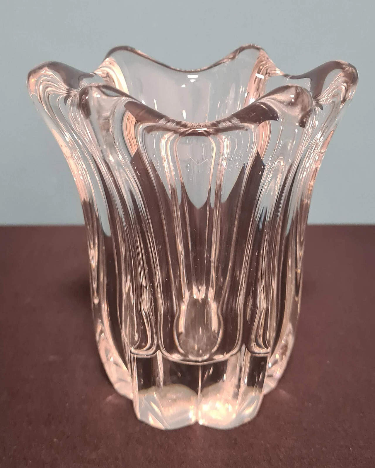 Crystal vase by Daum, 1980s 2