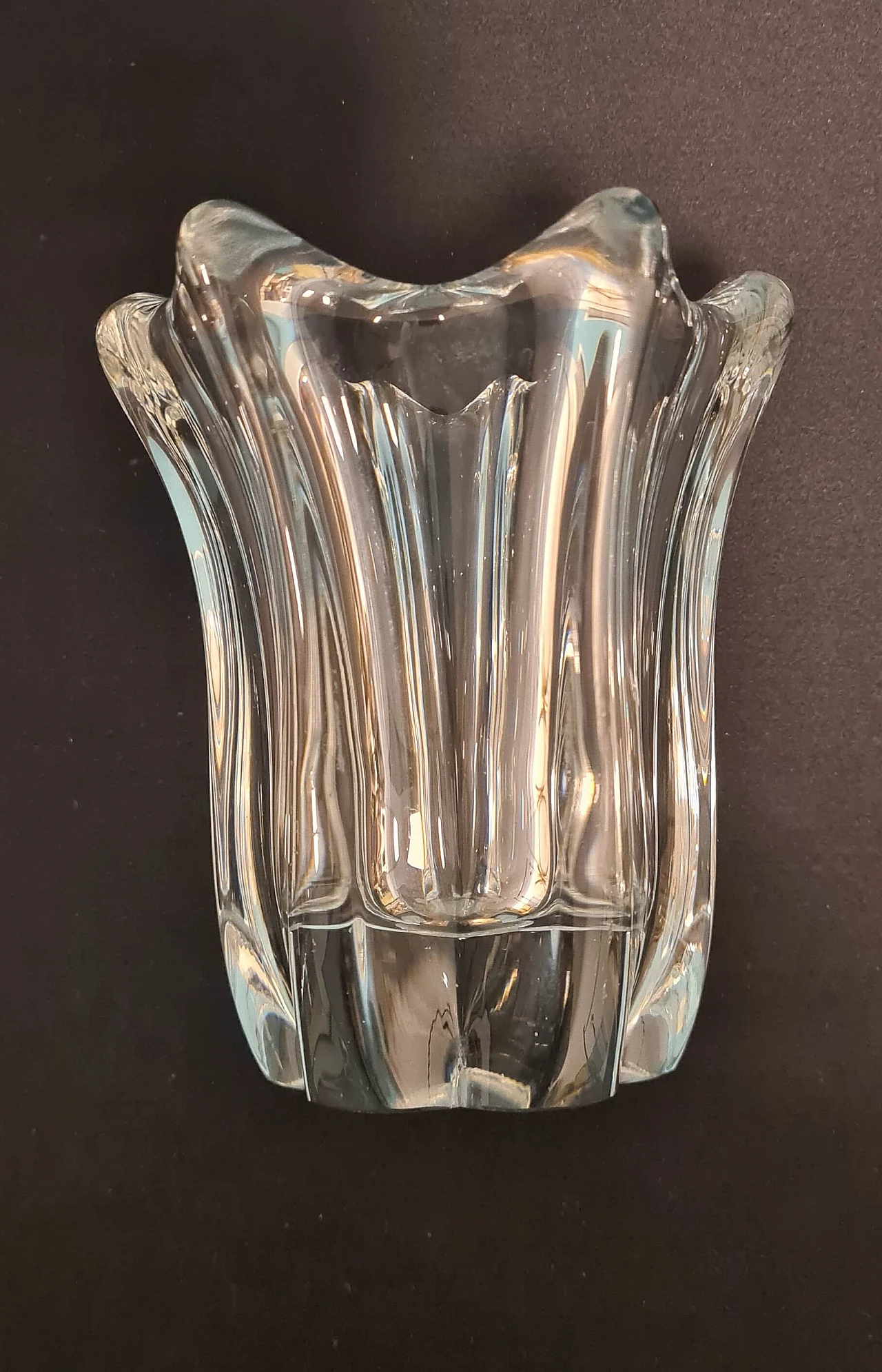Crystal vase by Daum, 1980s 5