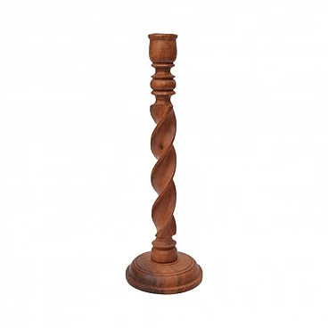 Rosewood candlestick in classical style, 1970s