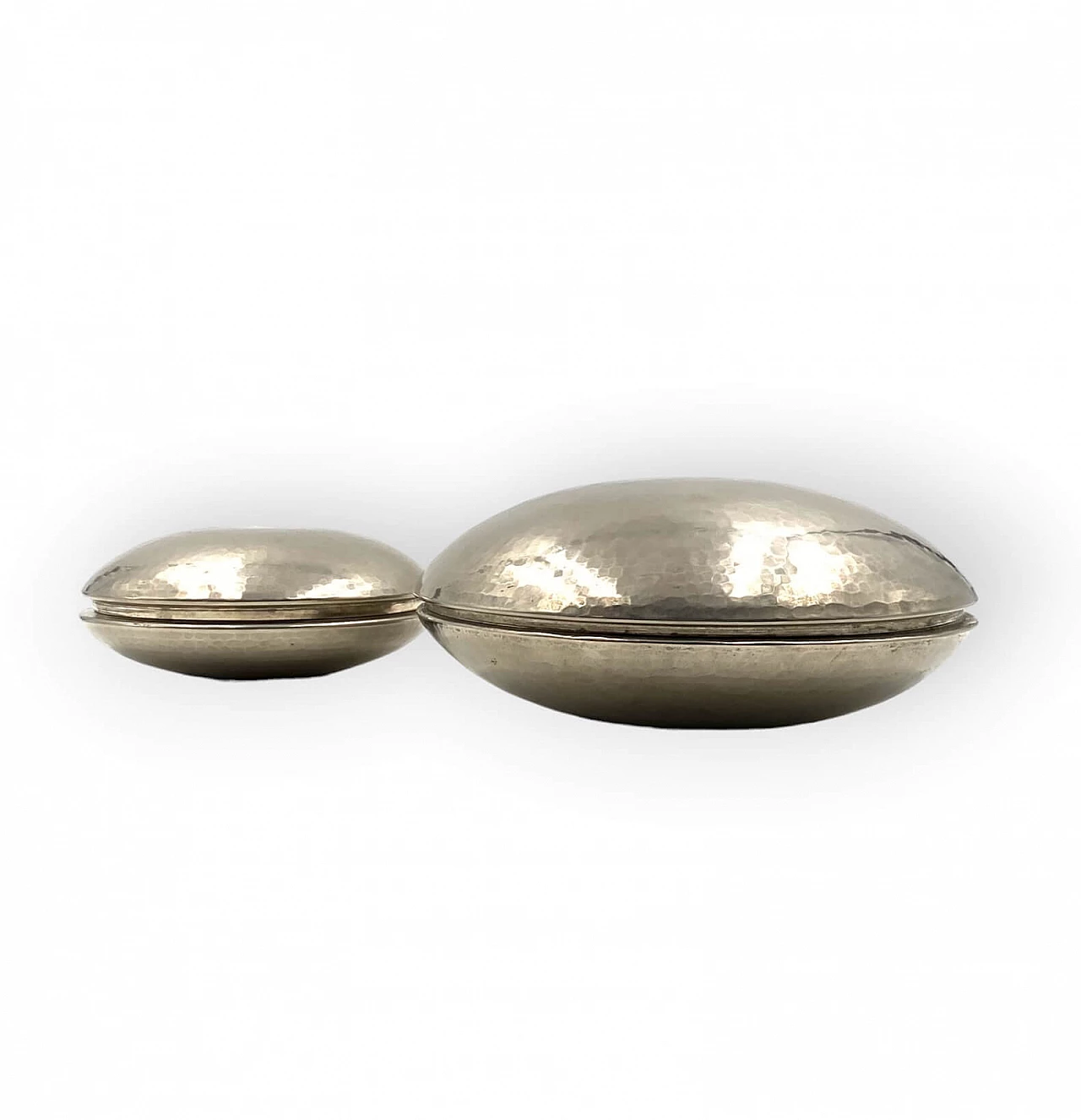 Pair of silver plated object holder by Marino Marini for Laras, 1970s 15