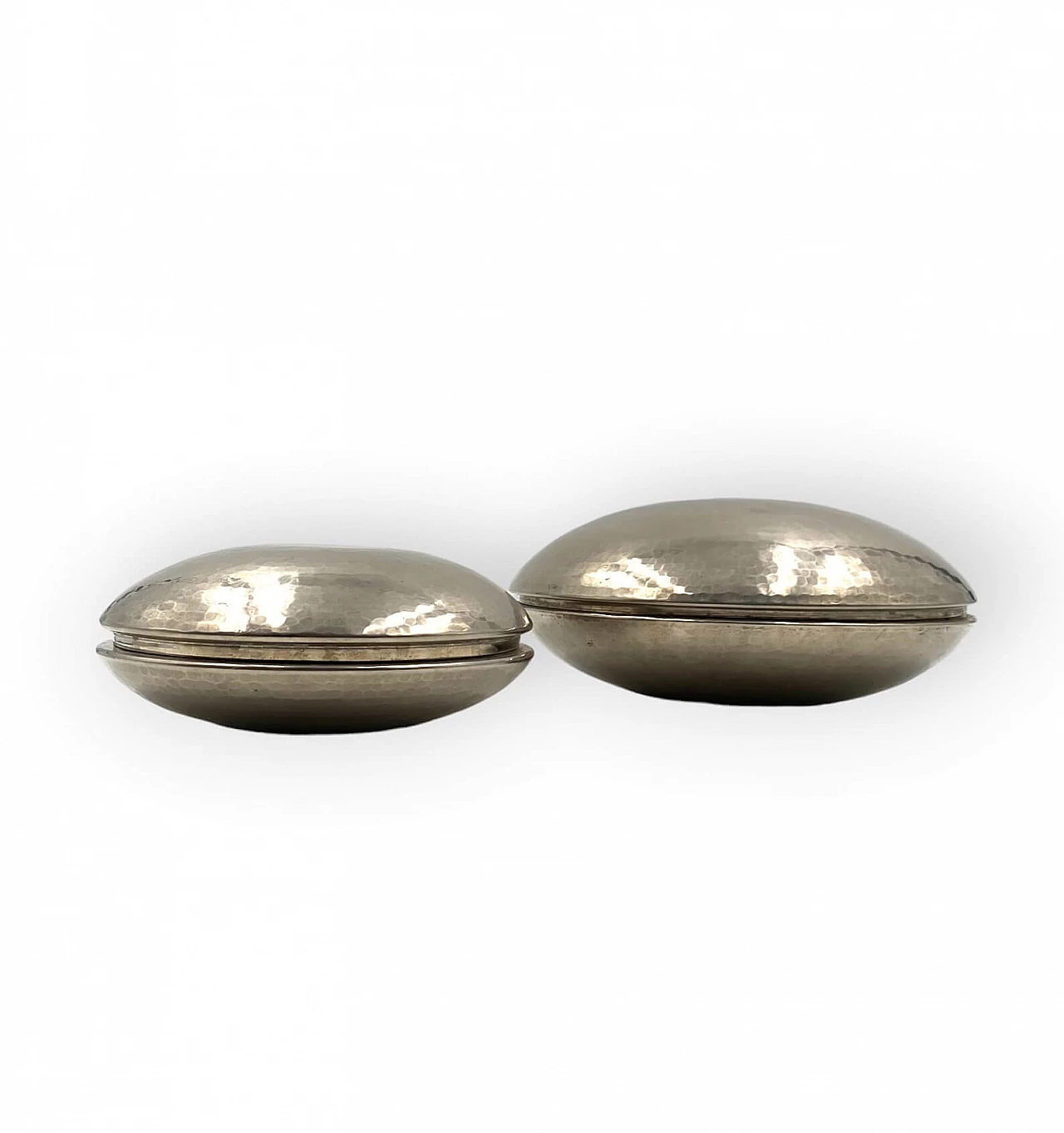 Pair of silver plated object holder by Marino Marini for Laras, 1970s 18