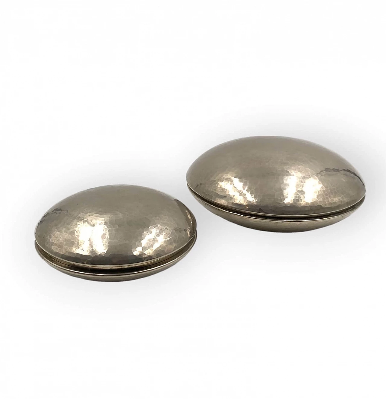 Pair of silver plated object holder by Marino Marini for Laras, 1970s 19
