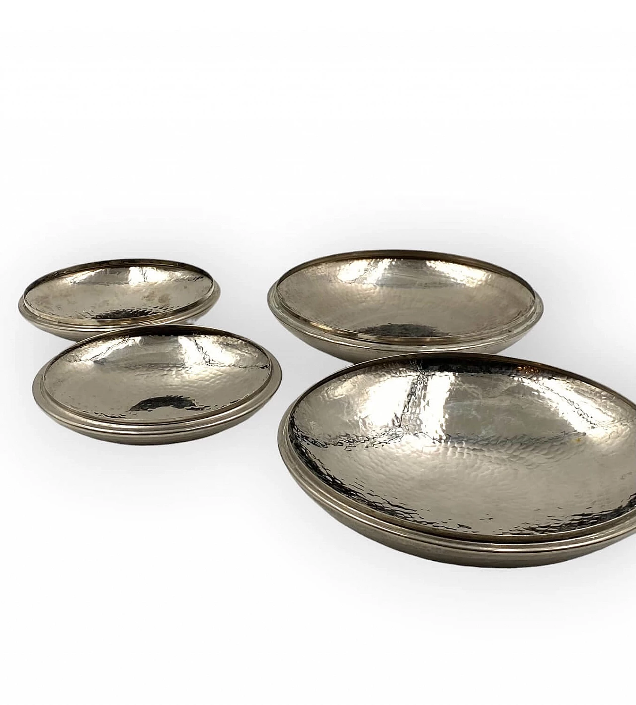 Pair of silver plated object holder by Marino Marini for Laras, 1970s 22