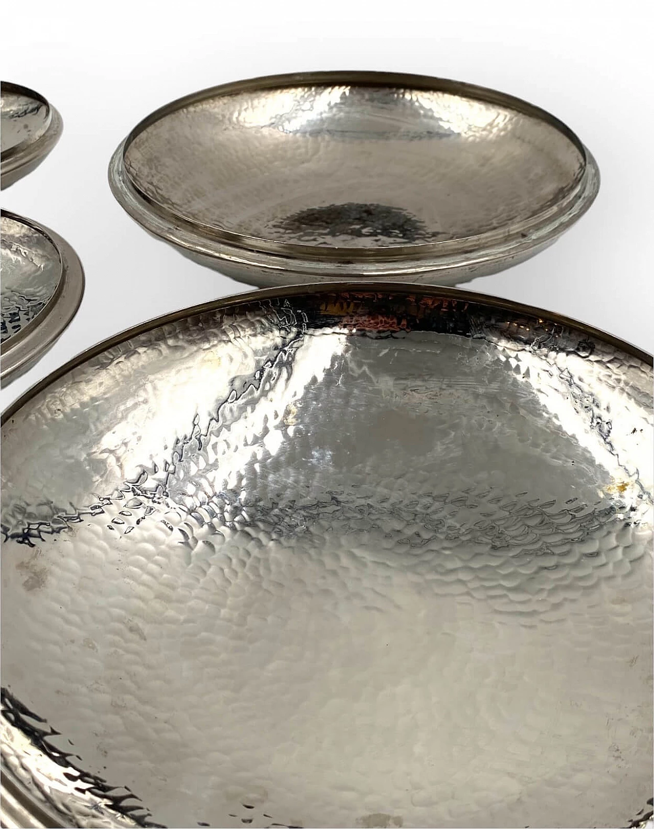 Pair of silver plated object holder by Marino Marini for Laras, 1970s 24