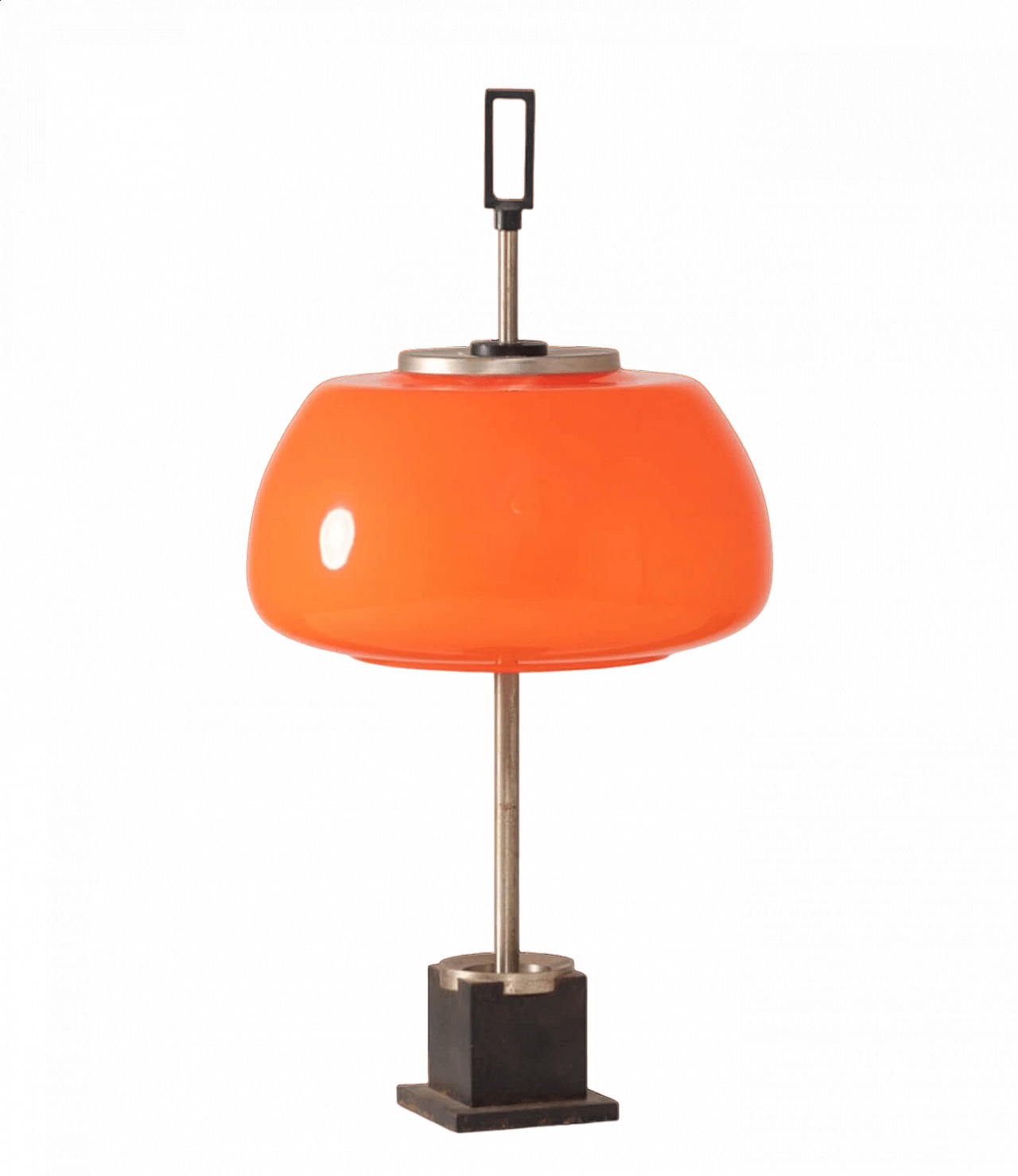 Cast iron, steel and glass table lamp by Oscar Torlasco for Lumi, 1960s 19
