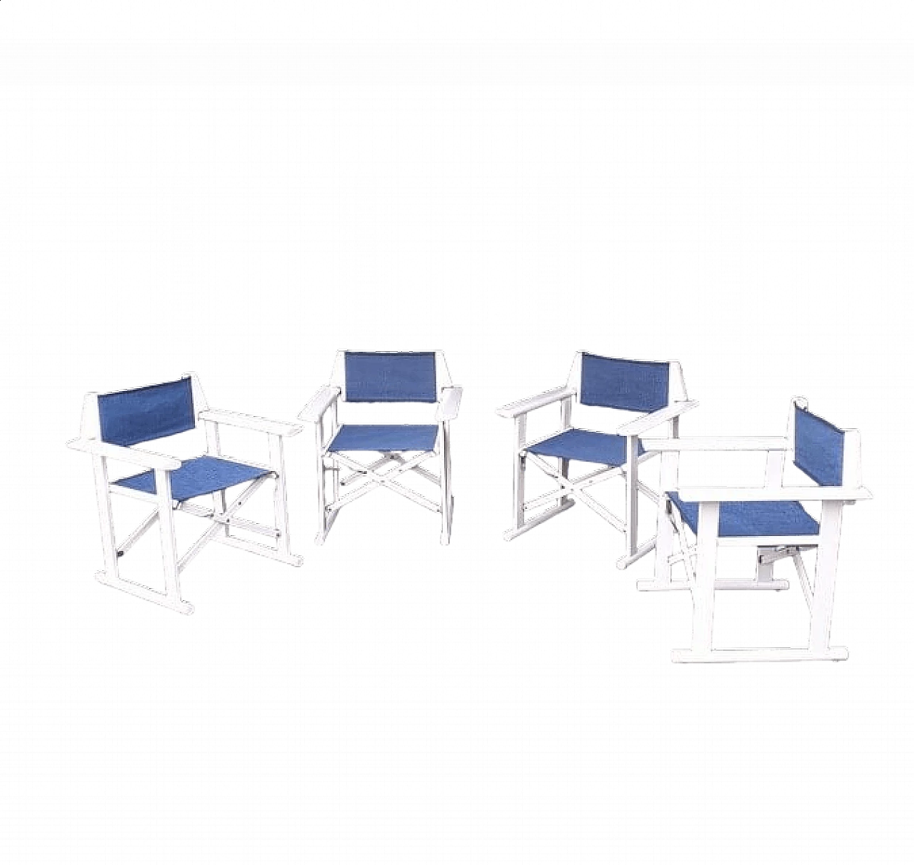 4 Hollywood folding chairs by Carlo Hauner for Reguitti, 1970s 11