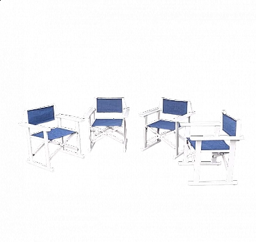 4 Hollywood folding chairs by Carlo Hauner for Reguitti, 1970s