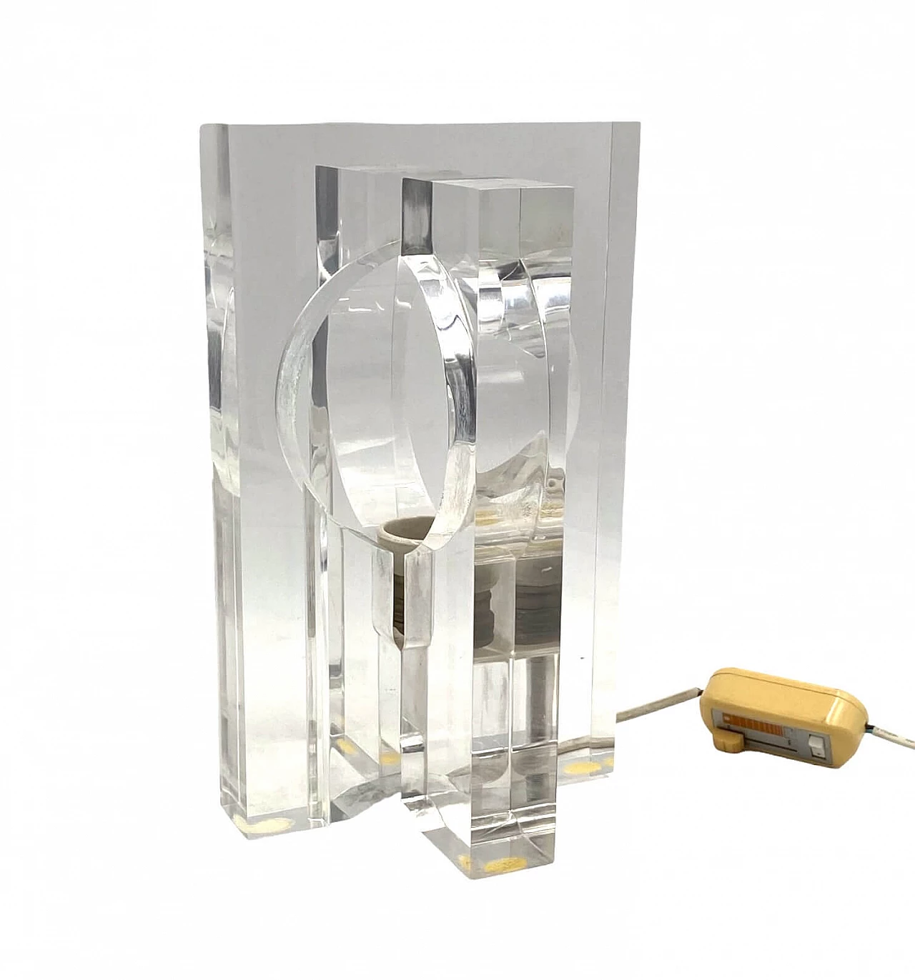 Sculptural lucite table lamp by Sandro Petti for Maison Jansen, 1970s 2