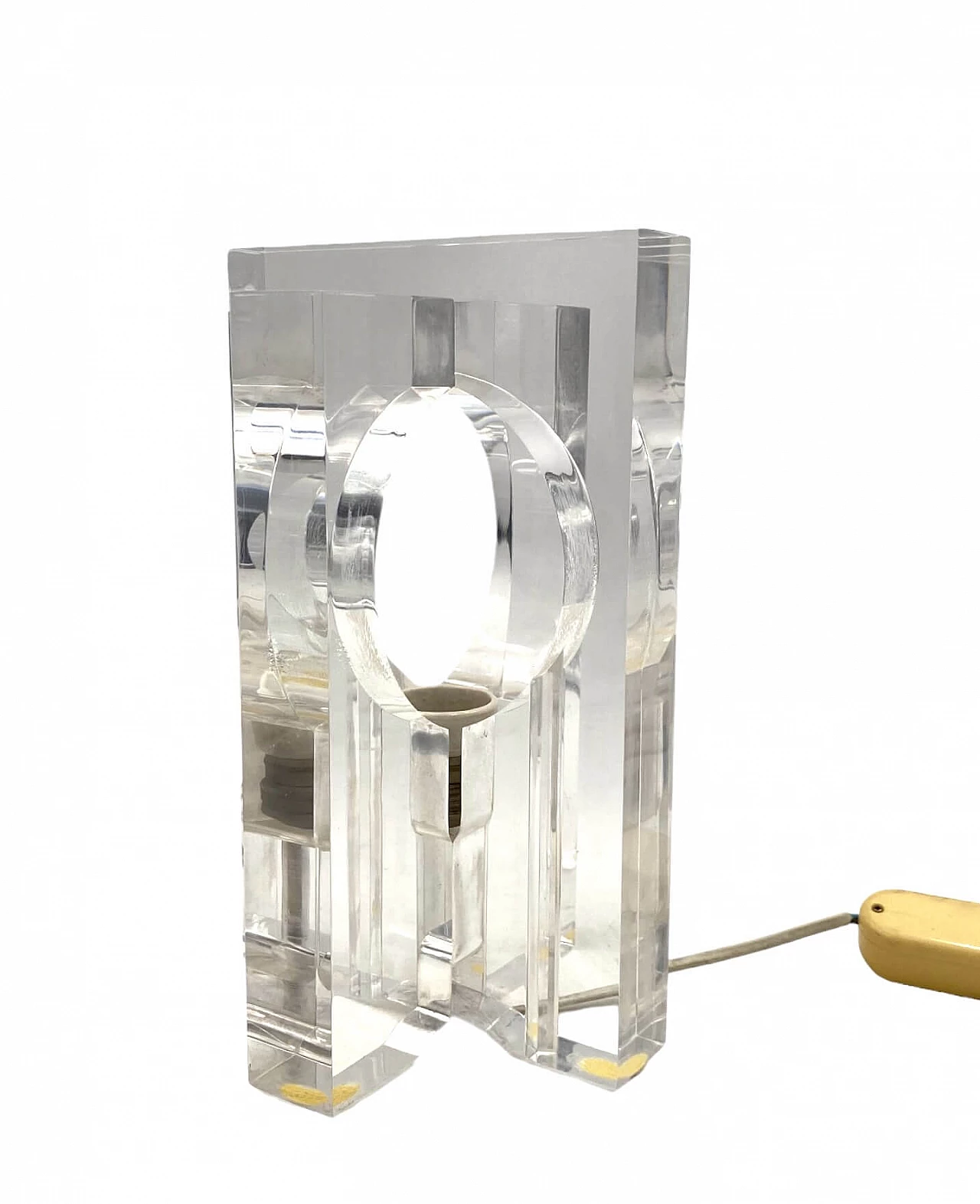 Sculptural lucite table lamp by Sandro Petti for Maison Jansen, 1970s 17