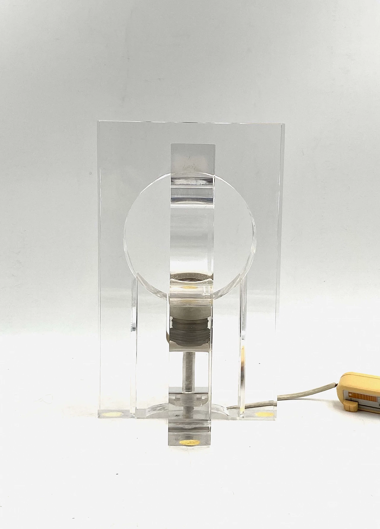 Sculptural lucite table lamp by Sandro Petti for Maison Jansen, 1970s 28